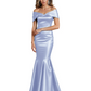 Luxury Emerald Formal Dress Off-the-Shoulder Satin Gown Trumpet Silhouette