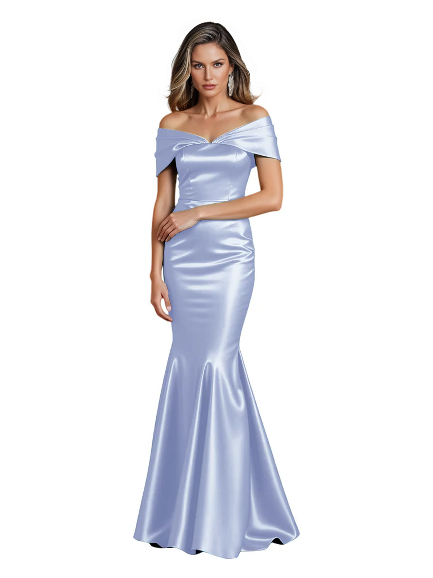 Luxury Emerald Formal Dress Off-the-Shoulder Satin Gown Trumpet Silhouette