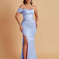 Sexy Soft Satin Mermaid One Shoulder Floor-Length Mermaid Bridesmaid Dresses