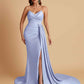Sexy Soft Satin Mermaid V-neck Floor-Length Mermaid Bridesmaid Dresses