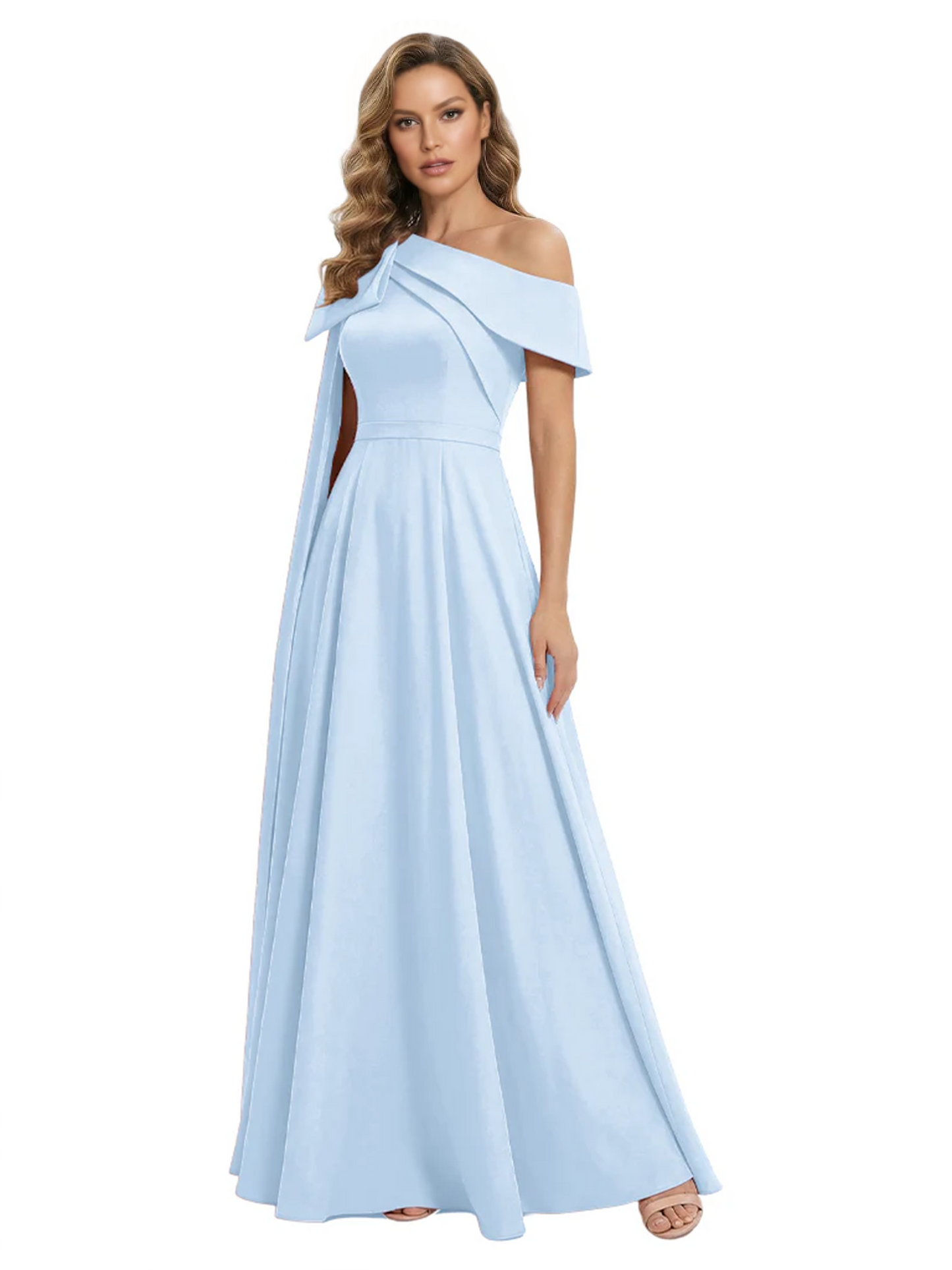 One Shoulder Elegant Mother of the Brides Dresses Mom Outfits Wedding Party