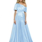 One Shoulder Mother of Bride jumpsuits Formal Gowns Floor Length Detachable Train
