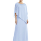 Elegant Mother of Bride Dresses Evening Gowns Trending 2026 Styles with Asymmetric Cape
