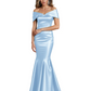 Luxury Emerald Formal Dress Off-the-Shoulder Satin Gown Trumpet Silhouette