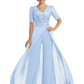 V-Neck Chiffon Mother of the Brides Jumpsuits Dresses Floor Length A-Line Lace