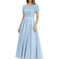 Luxury Formal Dress Sparkling Sequin Top Mother of Bride Dress Silk Satin A-Line Gowns