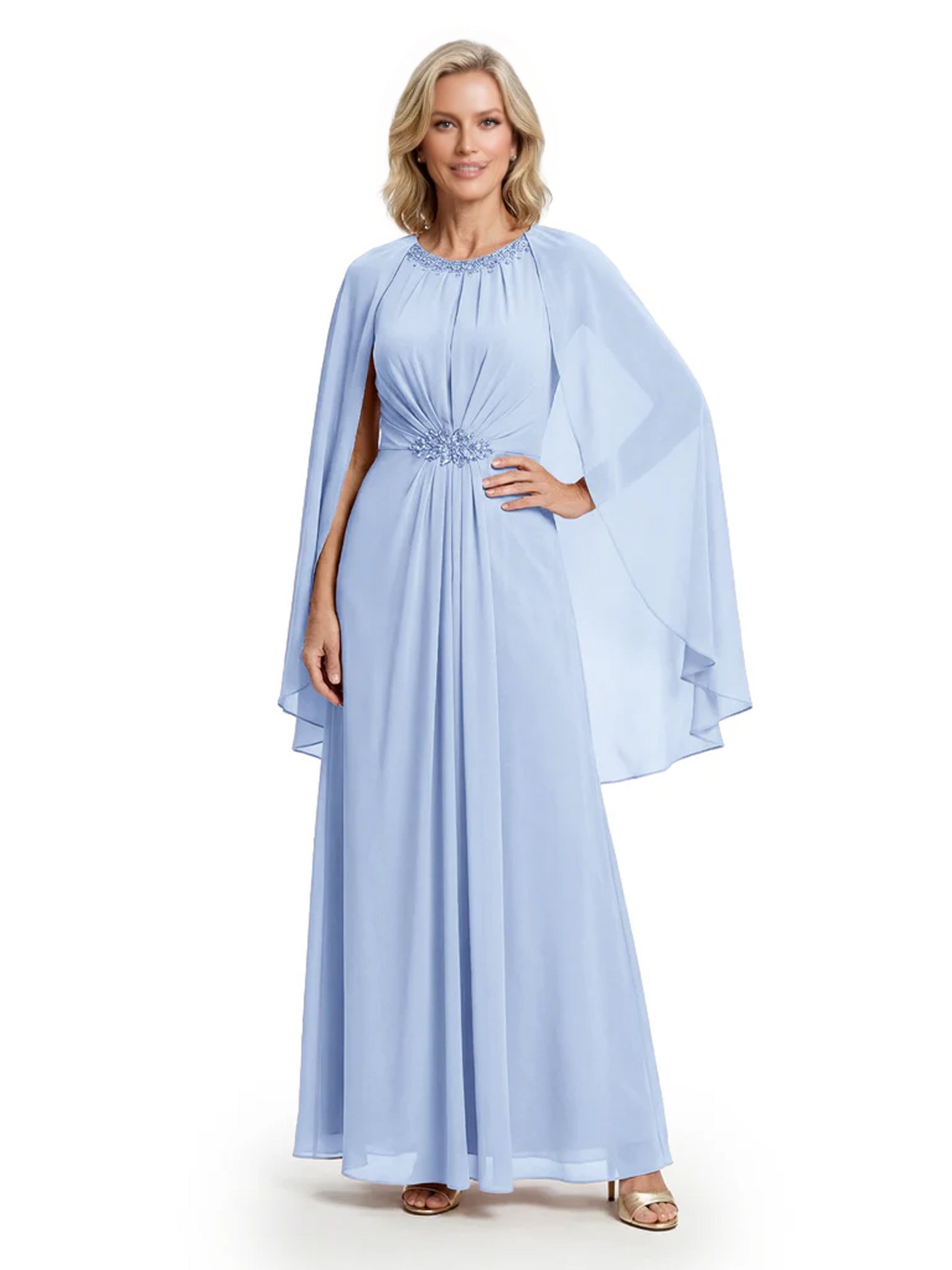 Floor Length Chiffon Mother of the Brides Dresses Wedding Party Gowns For Mom
