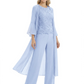 Elegant Pink 3-Piece Pant Set Trending 2026 Styles with Lace Wide-Leg Pants