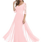 Luxury Burgundy Formal Dress Embroidered Lace Bodice Flowy Chiffon Gown 2026