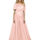 One Shoulder Mother of Bride jumpsuits Formal Gowns Floor Length Detachable Train
