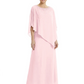 Elegant Mother of Bride Dresses Evening Gowns Trending 2026 Styles with Asymmetric Cape