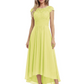 Elegant Evening Gown Trending 2026 Styles with Cap Sleeves High-Low Skirt