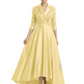Elegant Mother of Bride Dress Evening Gowns Trending Styles with Lapel Collar 3/4 Sleeves