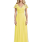 Mother of the Bride Dress Cap Sleeves and V-Neckline with Embroidered Lace Shoulders