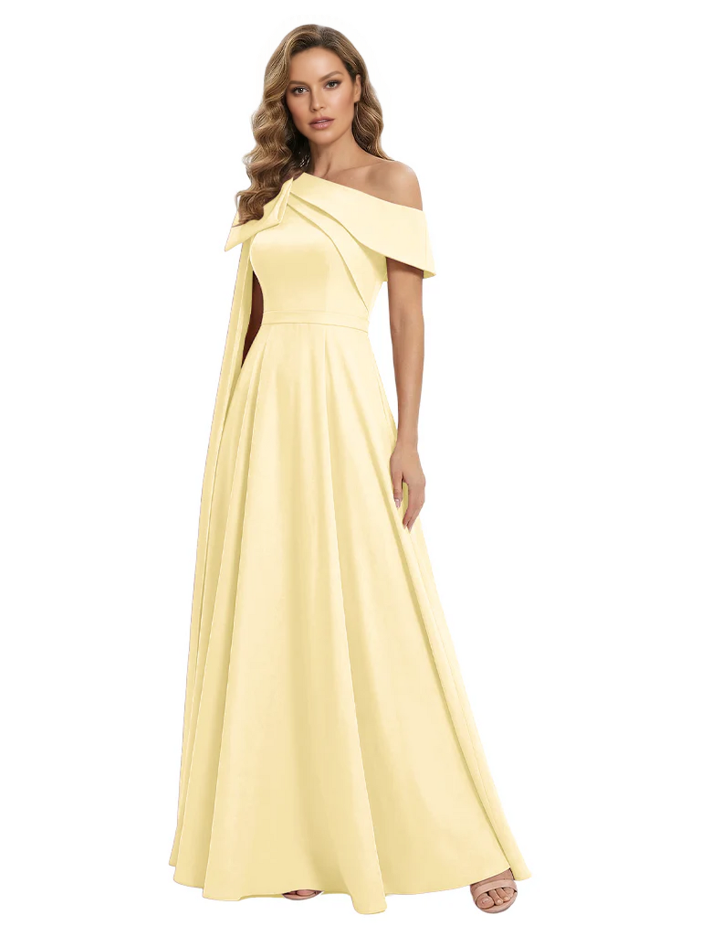 One Shoulder Elegant Mother of the Brides Dresses Mom Outfits Wedding Party