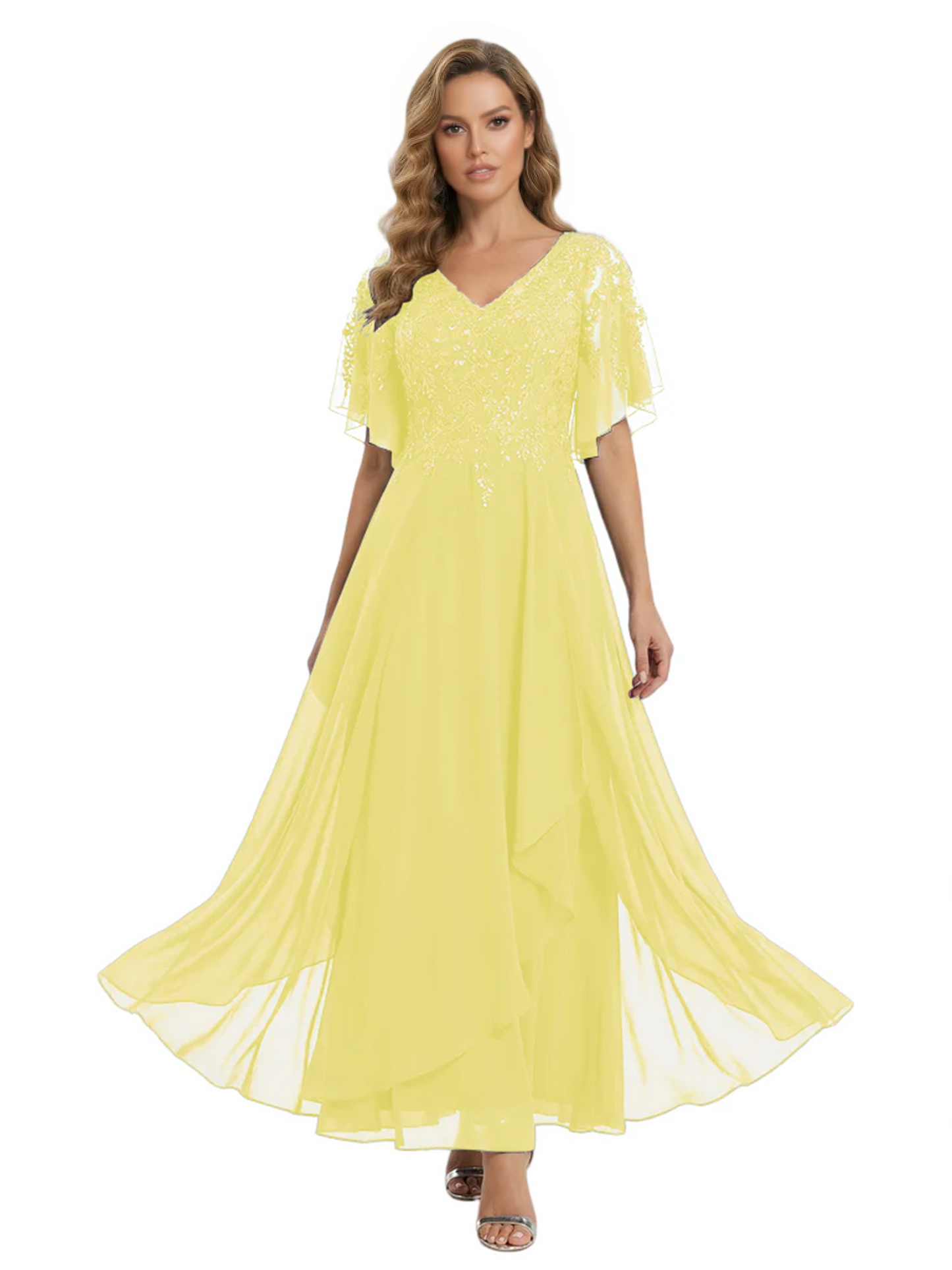Bling Sequin Chiffon Mother of the Brides Dresses Wedding Party Gowns For Mom