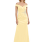 Off Shoulder Mother of the Bride Dress Beaded Waist Satin Gown Portrait Neckline