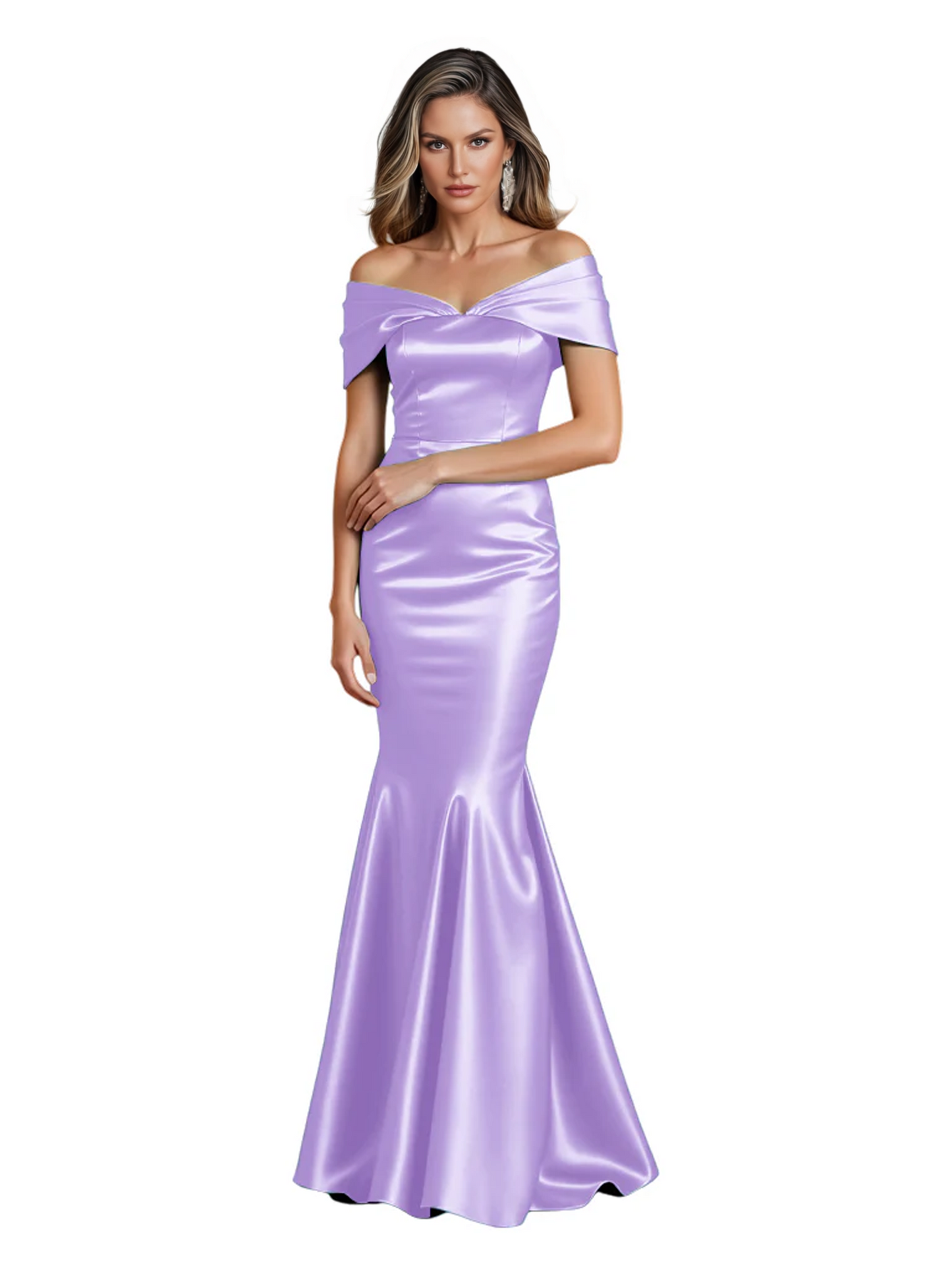Luxury Emerald Formal Dress Off-the-Shoulder Satin Gown Trumpet Silhouette
