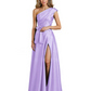 Wedding Mother of the Bride Dress One Shoulder and High Slit Formal Dresses