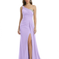 One Shoulder Mother of Bride Dress Ruffle Formal Gowns Mermaid Floor Length Train Slit