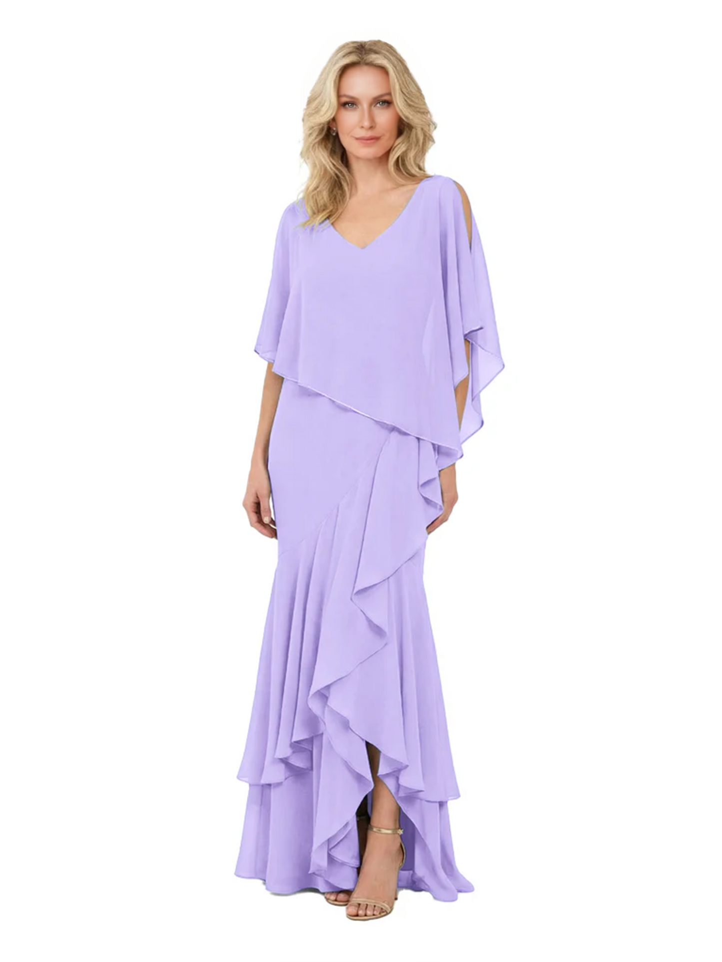 Chic Long A-Line Chiffon Mother of the Brides Dresses Sequin Mom Outfits