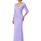 Elegant 3/4 Sleeve Mother of the Brides Dresses Mom Outfits Wedding Satin