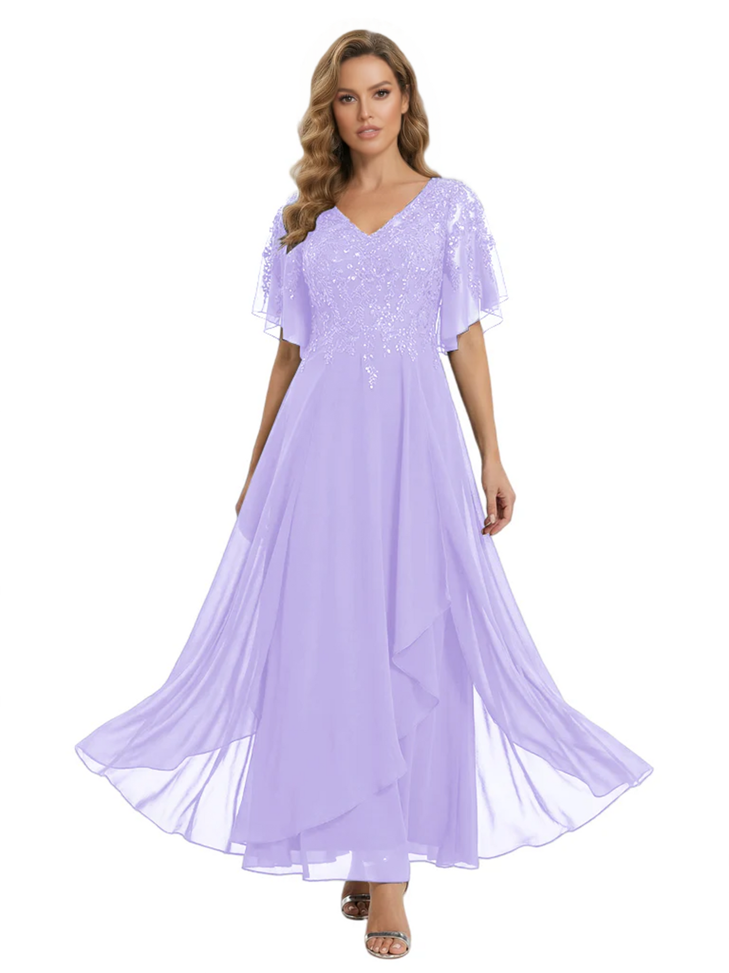 Bling Sequin Chiffon Mother of the Brides Dresses Wedding Party Gowns For Mom