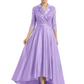 Elegant Mother of Bride Dress Evening Gowns Trending Styles with Lapel Collar 3/4 Sleeves