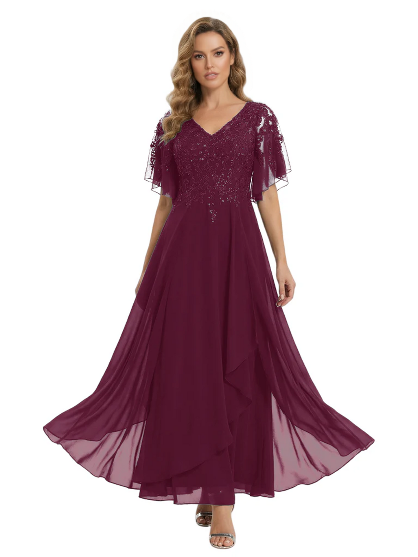 Bling Sequin Chiffon Mother of the Brides Dresses Wedding Party Gowns For Mom