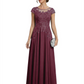 Chic Long A-Line Chiffon Mother of the Brides Dresses Sequin Mom Outfits For Wedding