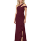 Modern Mother of Bride Dresses 2026 Asymmetric Neckline Ruffle Slit Gown