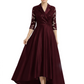Elegant Mother of Bride Dress Evening Gowns Trending Styles with Lapel Collar 3/4 Sleeves