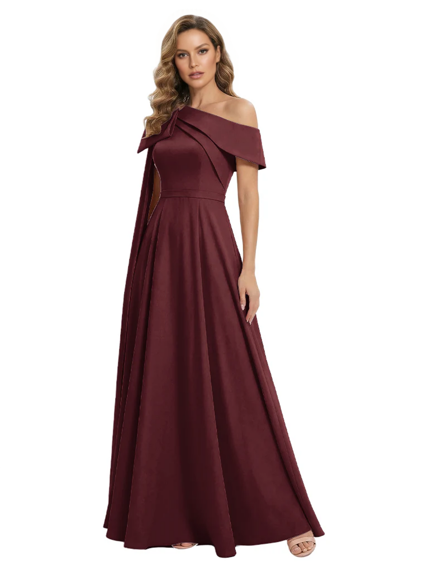 One Shoulder Elegant Mother of the Brides Dresses Mom Outfits Wedding Party
