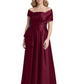 Formal Floor-Length Mother of the Bride Gown Sleeveless Satin Maxi Dress with Drape