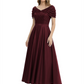 Luxury Formal Dress Sparkling Sequin Top Mother of Bride Dress Silk Satin A-Line Gowns