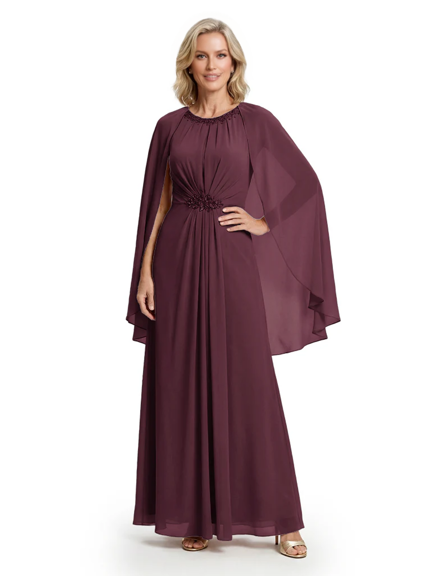 Floor Length Chiffon Mother of the Brides Dresses Wedding Party Gowns For Mom