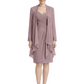 2PCS Knee Length Chiffon Mother of the Brides Dresses Short V-Neck
