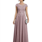 Chic Long A-Line Chiffon Mother of the Brides Dresses Sequin Mom Outfits For Wedding