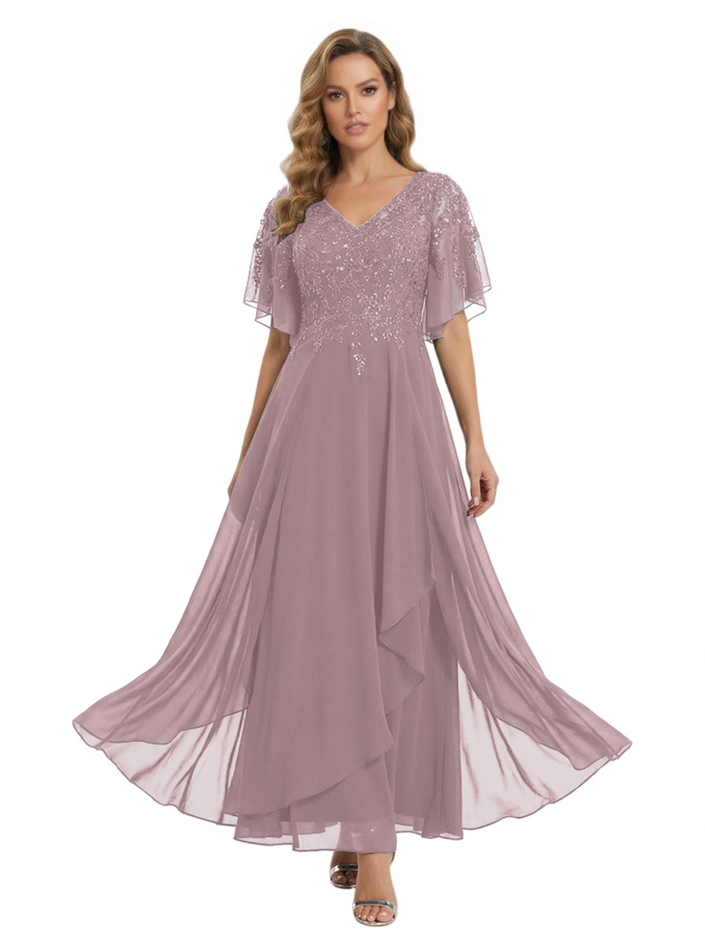 Bling Sequin Chiffon Mother of the Brides Dresses Wedding Party Gowns For Mom