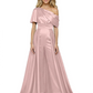 One Shoulder Mother of Bride jumpsuits Formal Gowns Floor Length Detachable Train