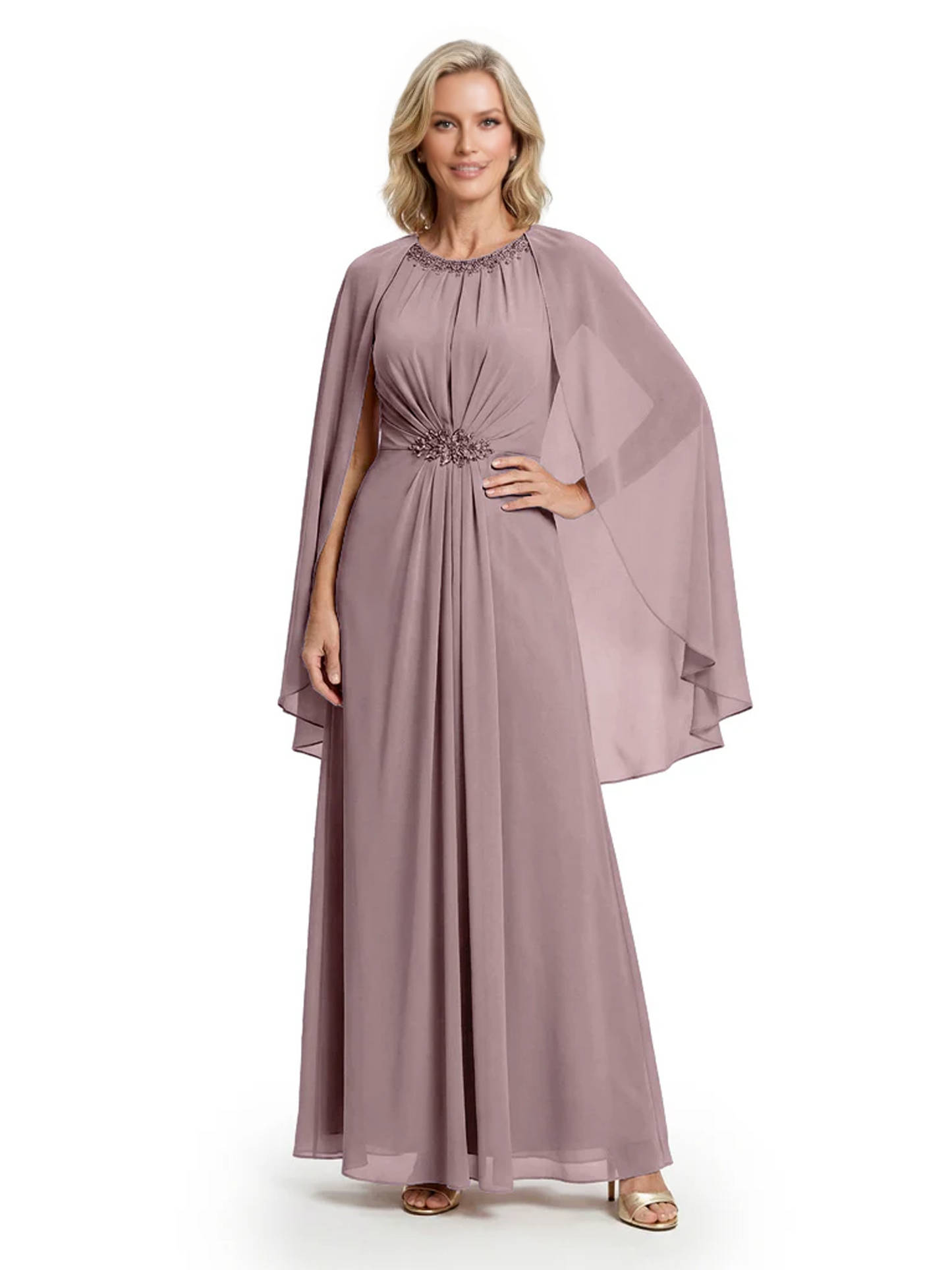 Floor Length Chiffon Mother of the Brides Dresses Wedding Party Gowns For Mom