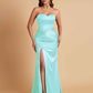 Sexy Soft Satin Mermaid Sweetheart Floor-Length Mermaid Bridesmaid Dresses