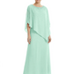 Elegant Mother of Bride Dresses Evening Gowns Trending 2026 Styles with Asymmetric Cape