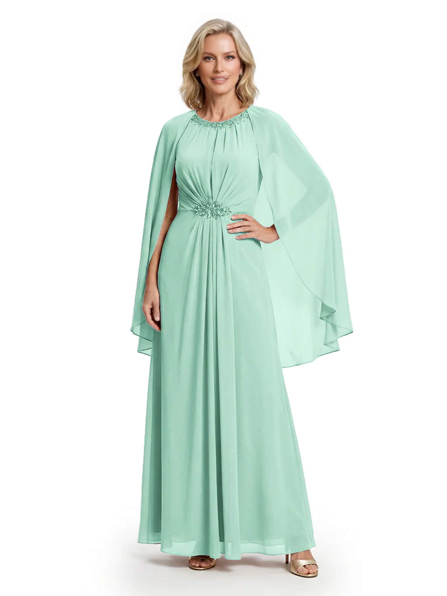 Floor Length Chiffon Mother of the Brides Dresses Wedding Party Gowns For Mom
