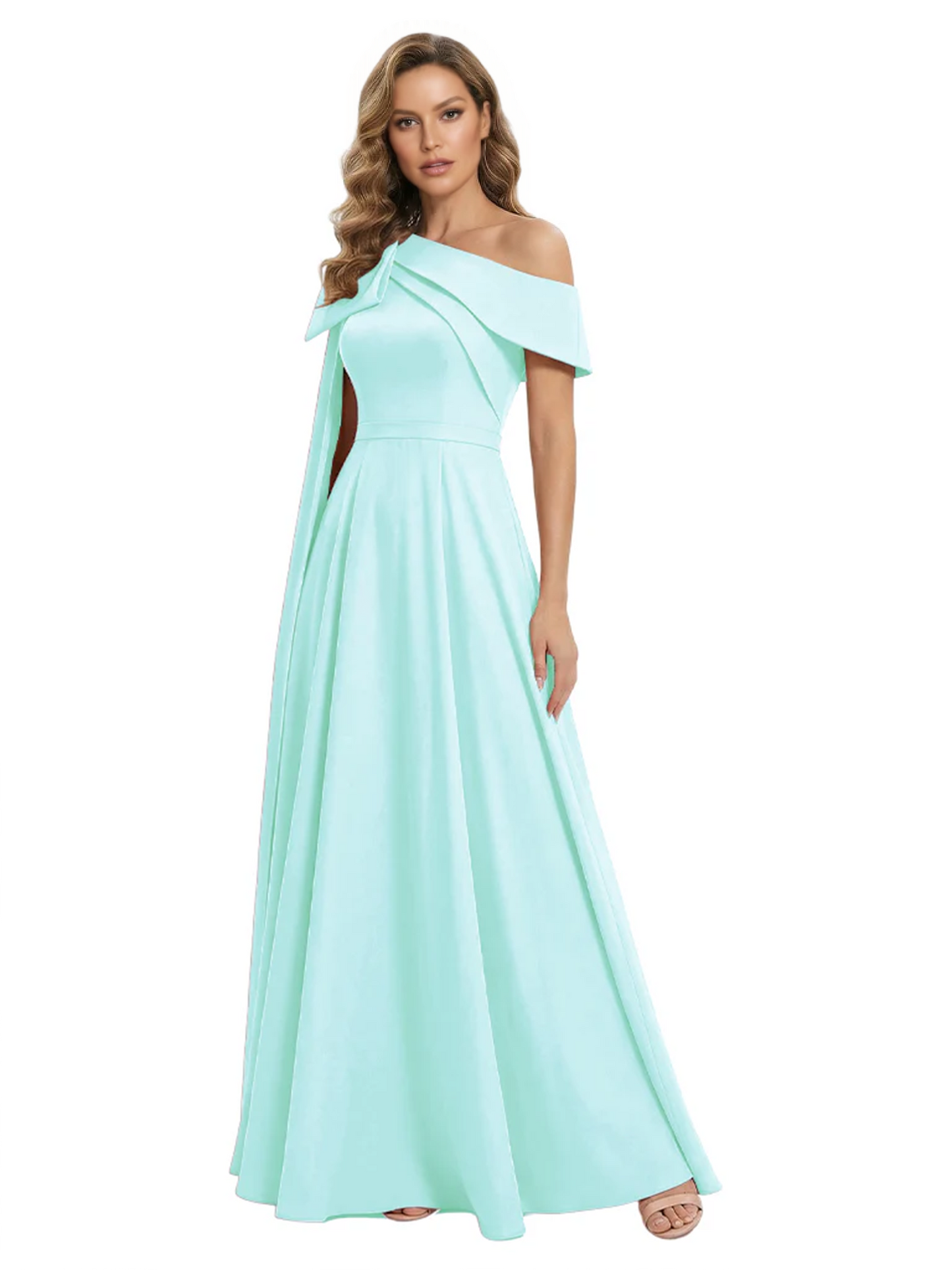 One Shoulder Elegant Mother of the Brides Dresses Mom Outfits Wedding Party