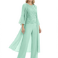 Elegant Pink 3-Piece Pant Set Trending 2026 Styles with Lace Wide-Leg Pants