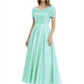 Luxury Formal Dress Sparkling Sequin Top Mother of Bride Dress Silk Satin A-Line Gowns