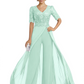 V-Neck Chiffon Mother of the Brides Jumpsuits Dresses Floor Length A-Line Lace