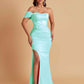 Sexy Soft Satin Mermaid One Shoulder Floor-Length Mermaid Bridesmaid Dresses