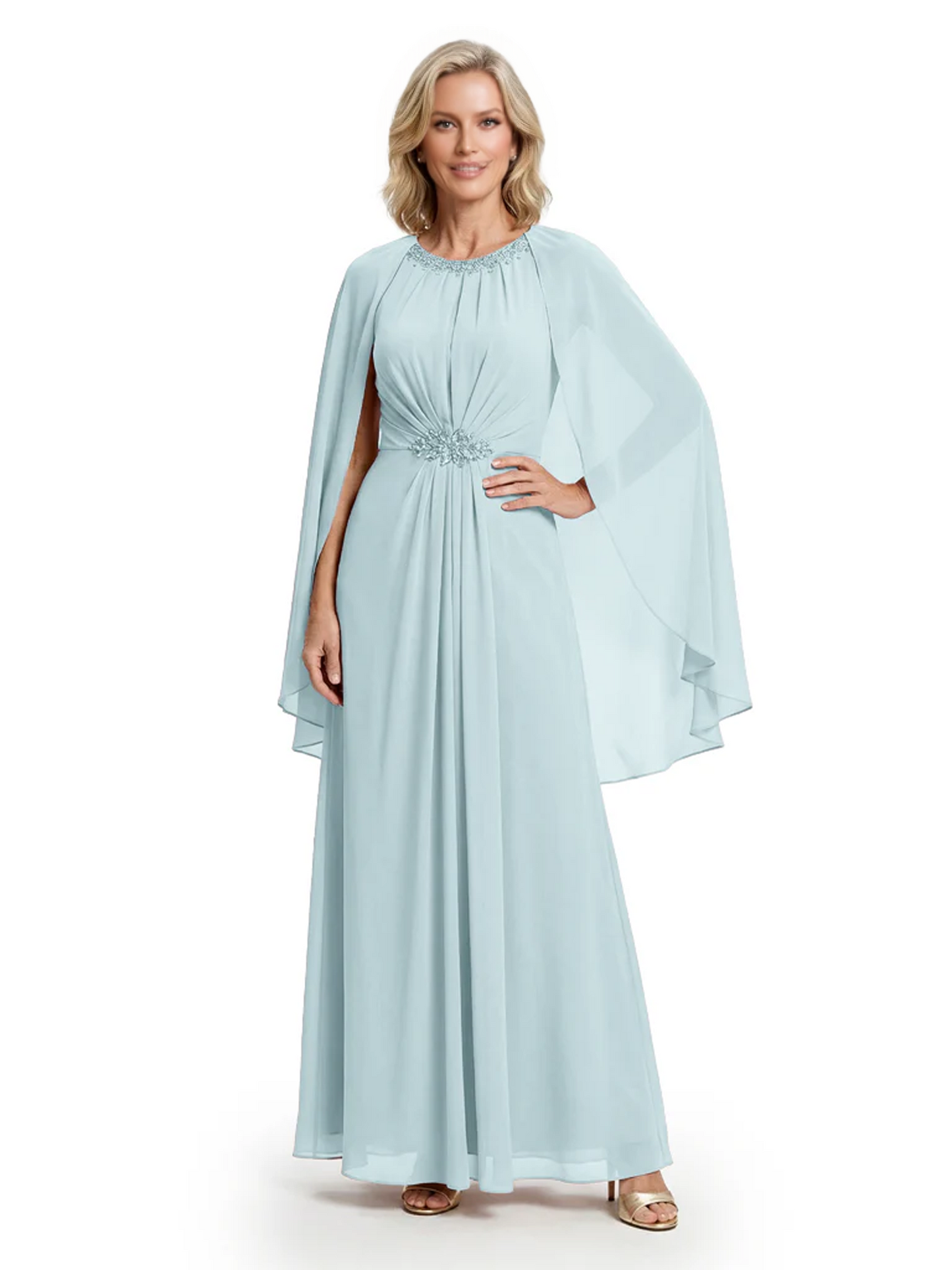 Floor Length Chiffon Mother of the Brides Dresses Wedding Party Gowns For Mom